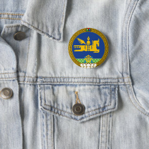 Mongolei Landeswappen Symbol Emblem Flagge Pferd Button
