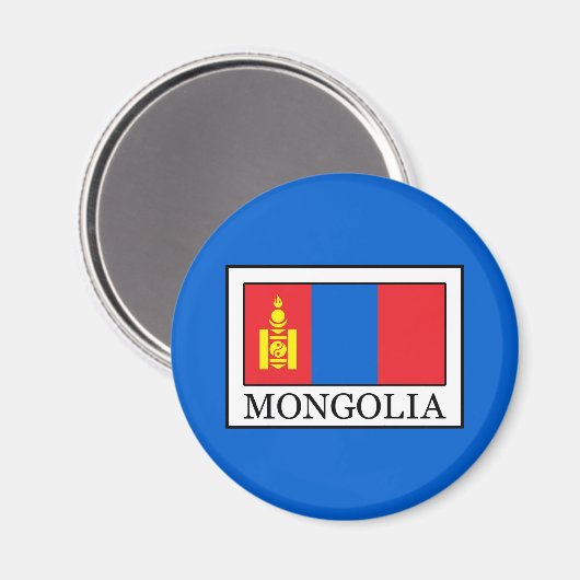Mongolei Magnet (Vorderseite/Rückseite)