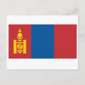 Mongolei (Mongolei) Flagge Postkarte (Vorderseite)
