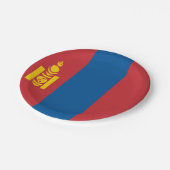 Mongolei (Mongolei) Pappteller (Schrägansicht)