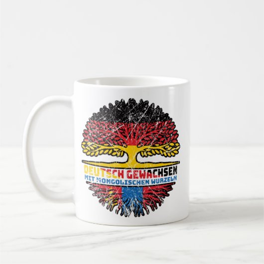 Mongolei Mongolisch Deutsch Deutschland Baum Kaffeetasse (Links)