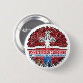 Mongolei Mongolisch Schweizer Schweiz Baum Wurzel Button (Vorne & Hinten)