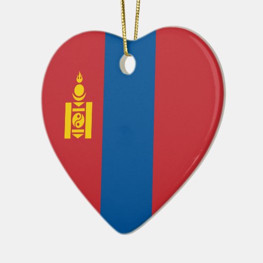 Mongolei - mongolische Flagge Keramikornament (Links)