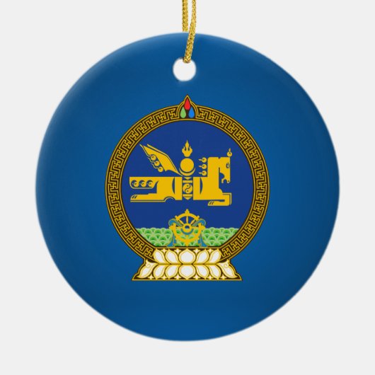 Mongolei (mongolisches Emblem) Keramik Ornament (Vorne)