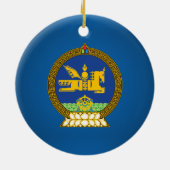 Mongolei (mongolisches Emblem) Keramik Ornament (Hinten)