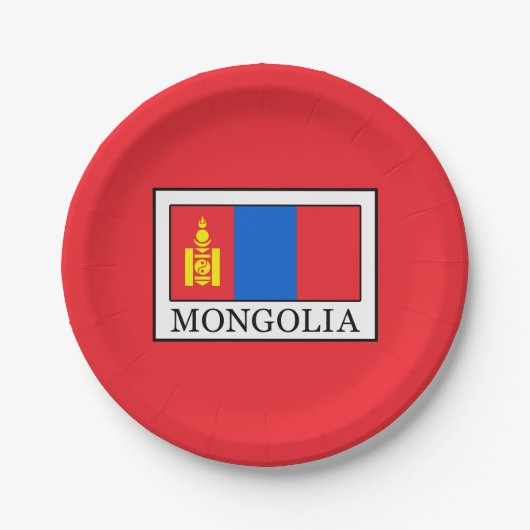 Mongolei Pappteller (Vorderseite)