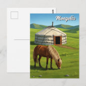 Mongolei Postkarte (Vorne/Hinten)