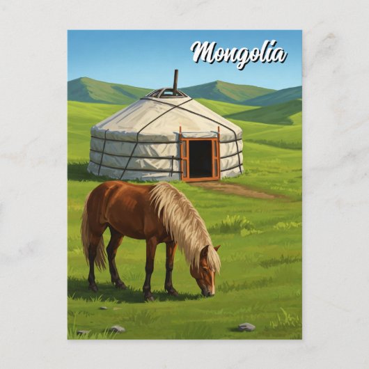 Mongolei Postkarte (Vorderseite)
