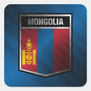 Mongolei Quadratischer Aufkleber