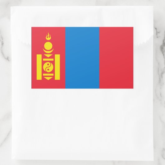 Mongolei Rechteckiger Aufkleber (Tasche)