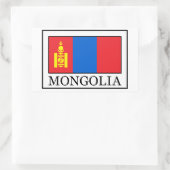 Mongolei Rechteckiger Aufkleber (Tasche)