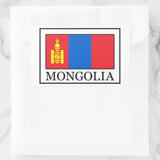 Mongolei Rechteckiger Aufkleber (Tasche)