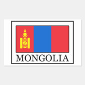 Mongolei Rechteckiger Aufkleber (Vorderseite)