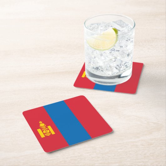 Mongolei Rechteckiger Pappuntersetzer (Vor Ort)