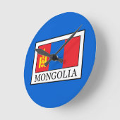 Mongolei Runde Wanduhr (Winkel)