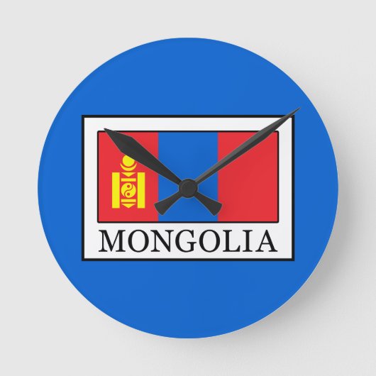 Mongolei Runde Wanduhr (Vorderseite)