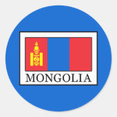 Mongolei Runder Aufkleber (Vorderseite)