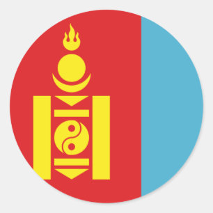Mongolei Runder Aufkleber