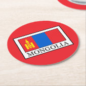 Mongolei Runder Pappuntersetzer (Angewinkelt)