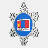 Mongolei Schneeflocken Zinn-Ornament (Rechts)