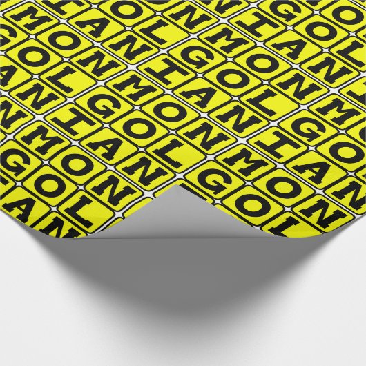 Mongolei, Sprache der China Geschenkpapier (Ecke)