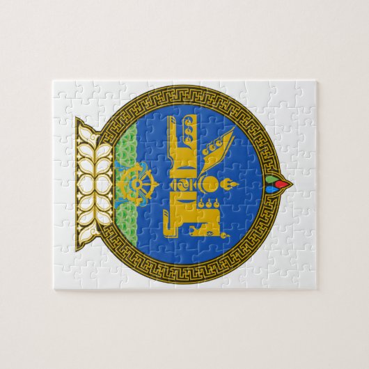 Mongolei-Staats-Emblem Puzzle (Horizontal)