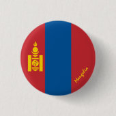 Mongolei-Taste, patriotische mongolische Flaggenmo Button (Vorderseite)
