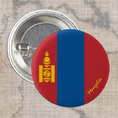 Mongolei-Taste, patriotische mongolische Flaggenmo Button