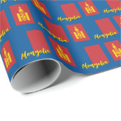 Mongolei Wrapping Paper, patriotische mongolische  Geschenkpapier (Rolleneckpunkt)