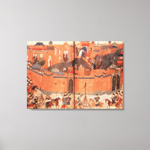 Mongolen unter Führung von Hulagu Khan Leinwanddruck