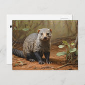 Mongolenbänder im Wald Postkarte (Vorne/Hinten)