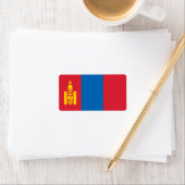 Mongolia flag adressaufkleber (Insitu)