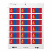 Mongolia flag adressaufkleber (Vorne)