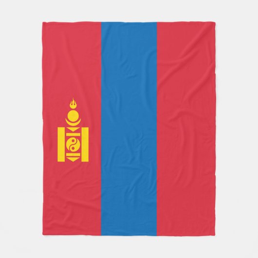 Mongolia flag fleecedecke (Vorderseite)