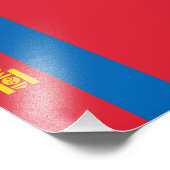 Mongolia flag fotodruck (Ecke)