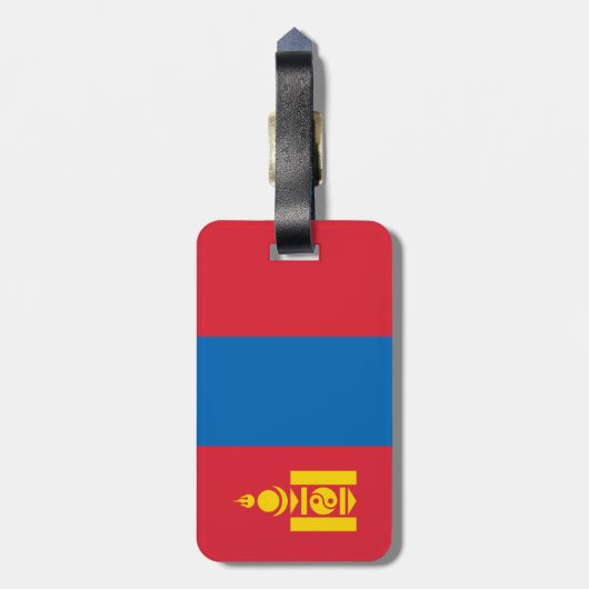 Mongolia flag gepäckanhänger (Rückseite vertikal)
