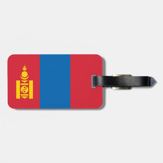 Mongolia flag gepäckanhänger (Rückseite horizontal)