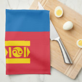 Mongolia flag geschirrtuch (Viertel Falte)