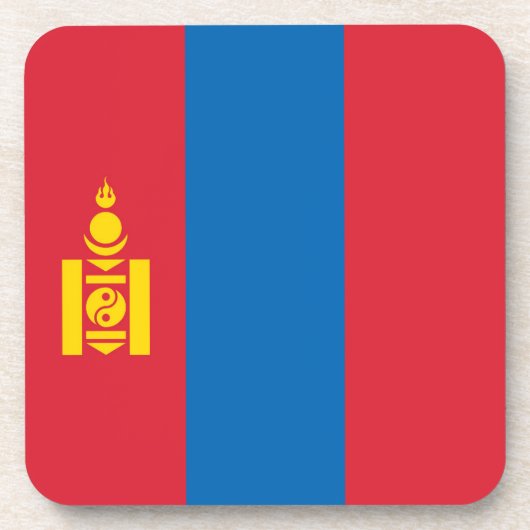 Mongolia flag getränkeuntersetzer (Vorderseite)
