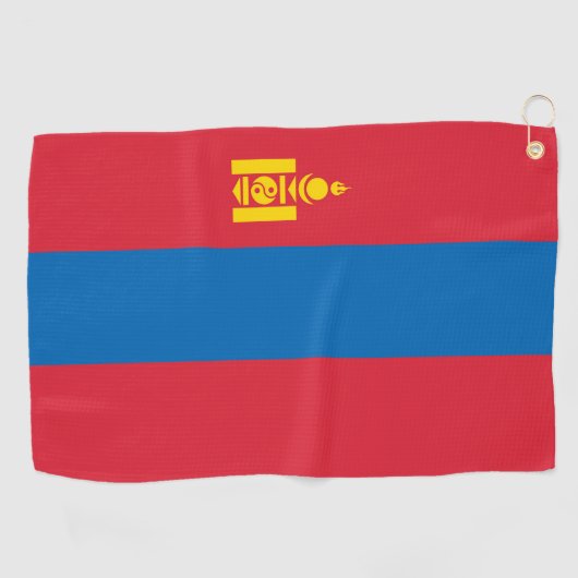 Mongolia flag golfhandtuch (Horizontal)