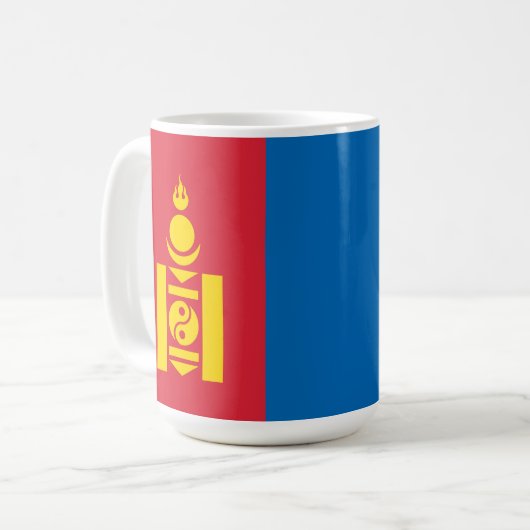 Mongolia flag kaffeetasse (Vorderseite Links)