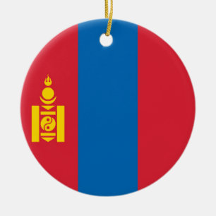 Mongolia flag keramik ornament