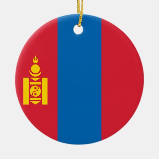 Mongolia flag keramik ornament (Vorne)