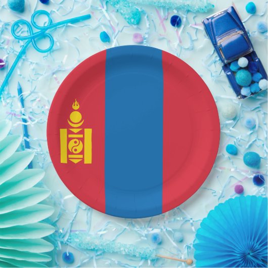 Mongolia flag pappteller (Party)