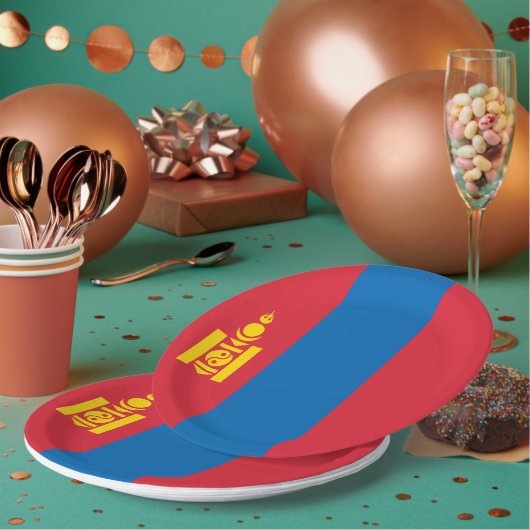 Mongolia flag pappteller (Multi)