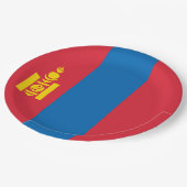 Mongolia flag pappteller (Schrägansicht)