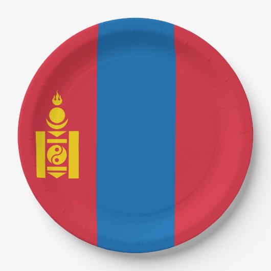 Mongolia flag pappteller (Vorderseite)
