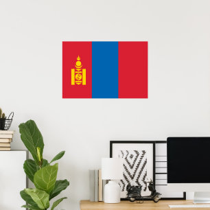 Mongolia flag poster