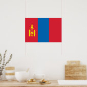 Mongolia flag poster (Küche)