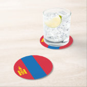 Mongolia flag runder pappuntersetzer (Vor Ort)